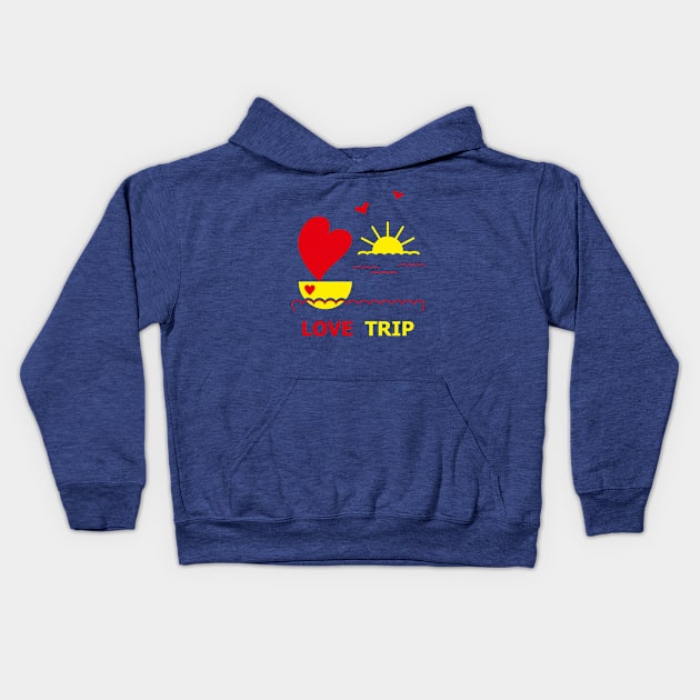 Love Trip Kids Hoodie by Heart-Sun